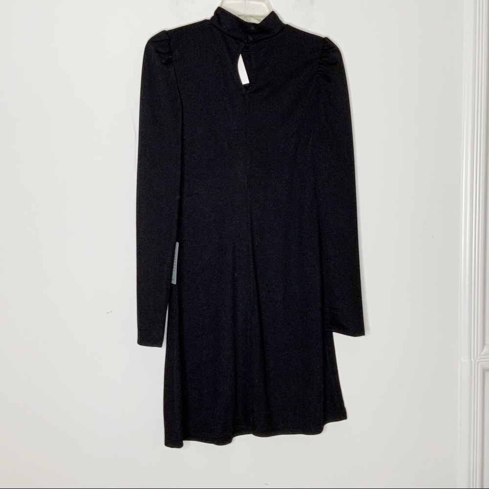VANITY ROOM Mock neck puff shoulder dress M - Picture 3 of 4